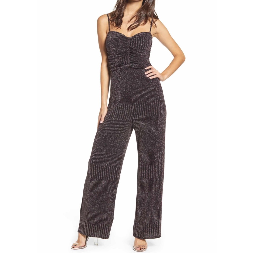 Metallic Ruched Jumpsuit NEW size Small